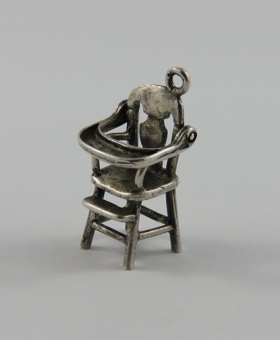 High Chair Charm Antiqued Sterling Silver High Chair Charm Antiqued Sterling Silver
