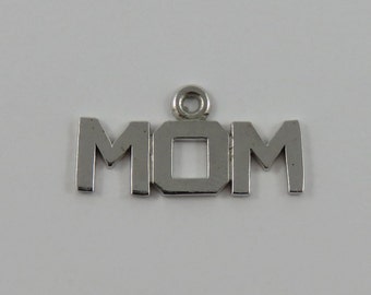 Mom Sterling Silver Vintage Charm For Bracelet