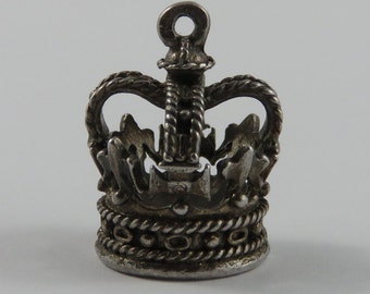 Crown Silver Vintage Charm For Bracelet