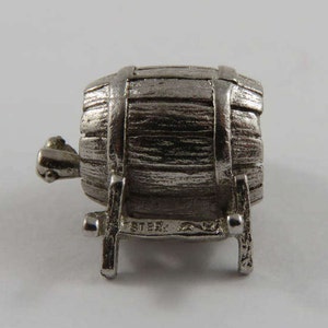 Beer Keg Sterling Silver Vintage Charm For Bracelet image 5