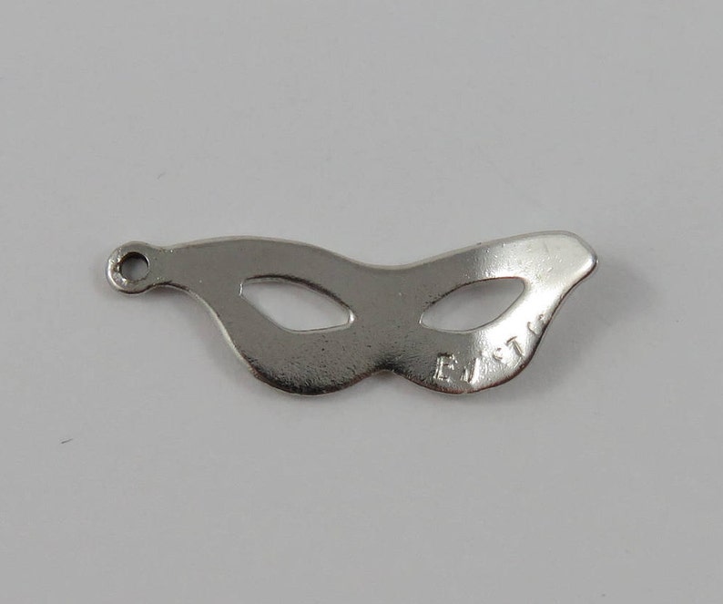 Masquerade Mask Sterling Silver Vintage Charm For Bracelet