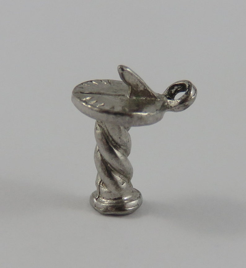 Sundial Sterling Silver Vintage Charm For Bracelet