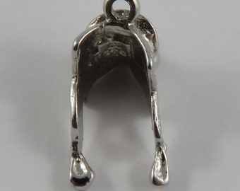 LAST ONES!! WESTERN SADDLE  STERLING SILVER CHARM NEW 