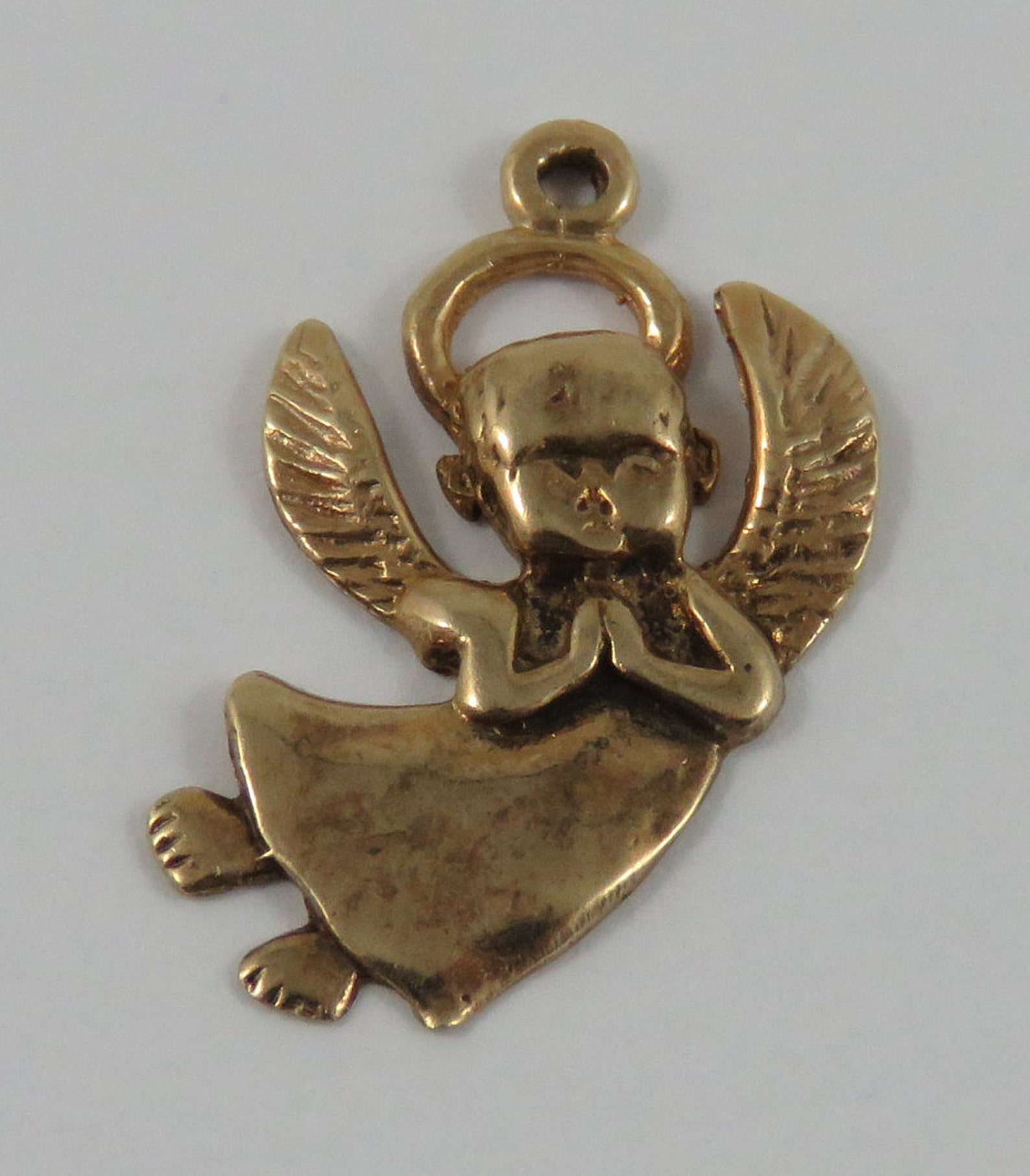 Angel 10K Gold Vintage Charm for Bracelet Etsy