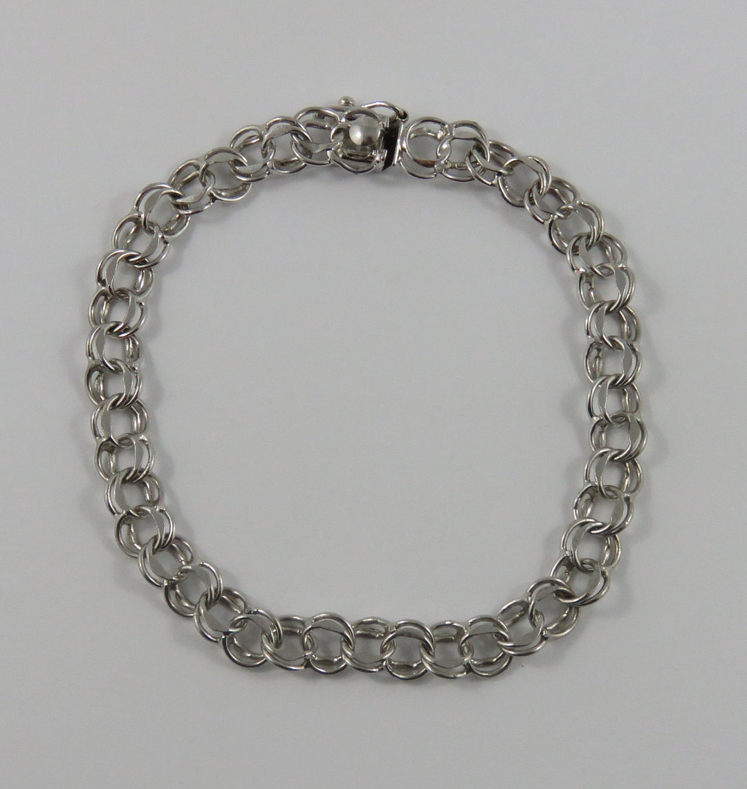 7 1/2 Sterling Silver Charm Bracelet Without Charms Etsy