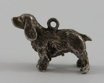 Hund Sterling Silber Vintage Charm für Armband