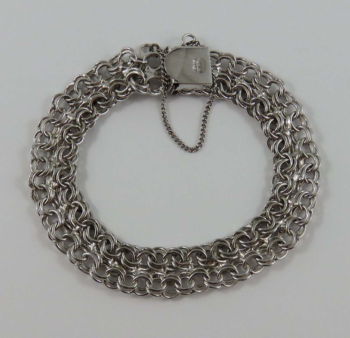 7 1/4 Sterling Silver Charm Bracelet Without Charms Etsy