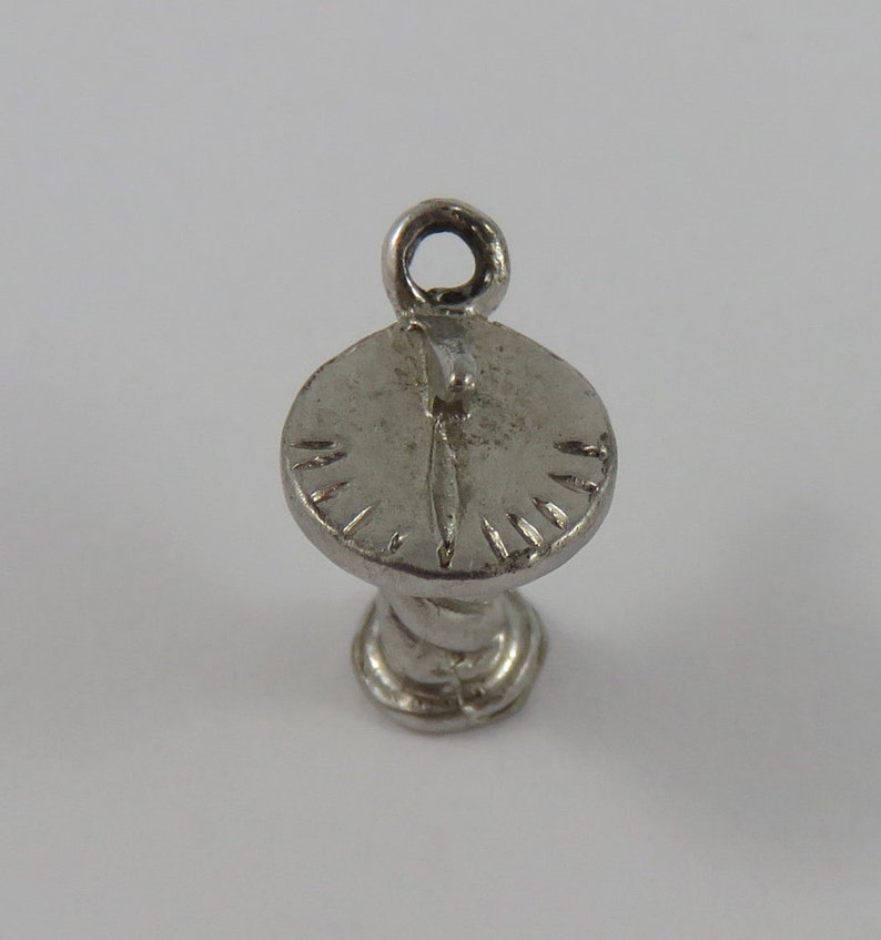Sundial Sterling Silver Vintage Charm For Bracelet