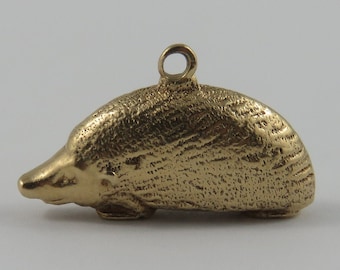 Hedgehog 10K Gold Vintage Charm For Bracelet