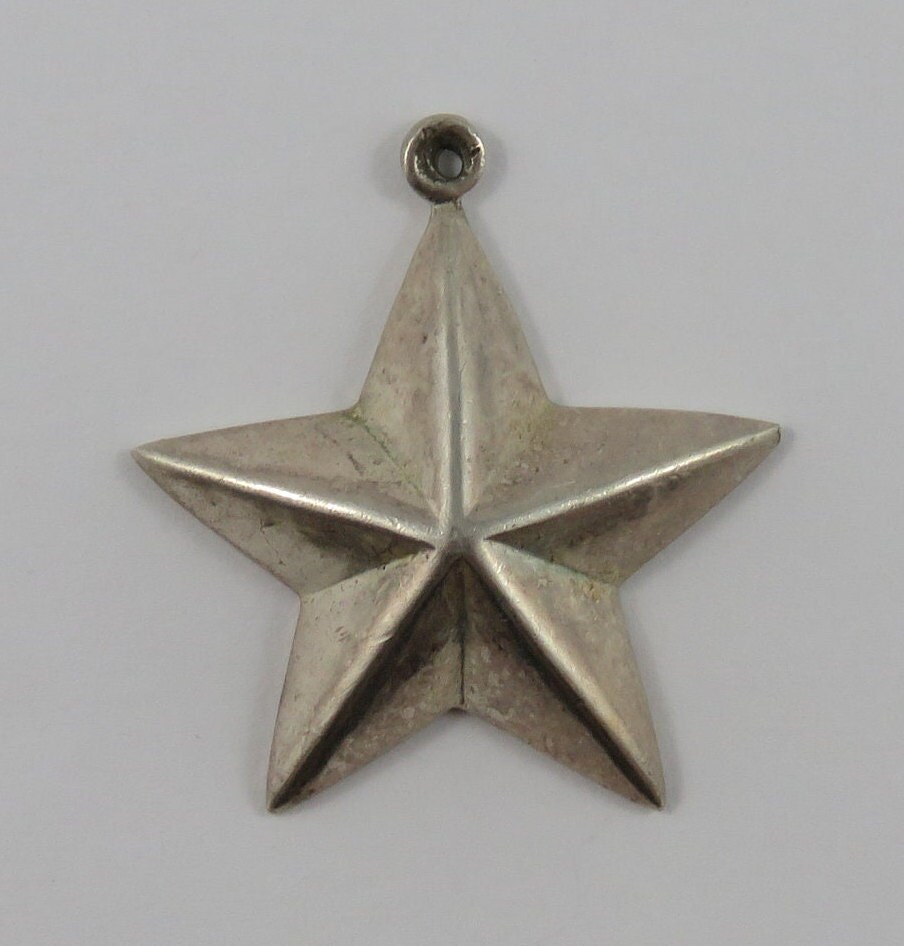 Star Sterling Silver Vintage Charm for Bracelet - Etsy