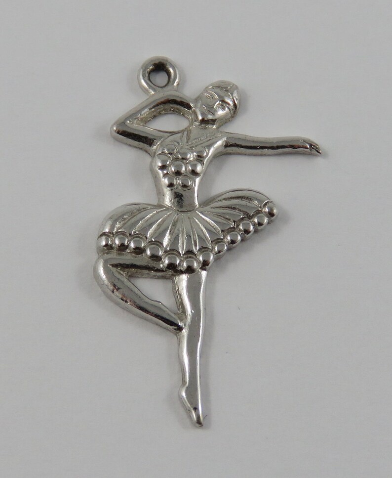 Ballerina Sterling Silver Vintage Charm For Bracelet