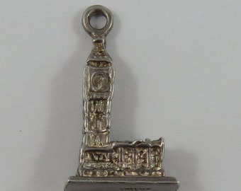 Big Ben Clock Tower Silver vintage Charm For Bracelet