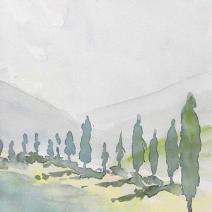 Original Artwork, Original Watercolor Painting 8 x 10 Inches, Original Watercolor Landscape Painting, Not a Print or a Copy