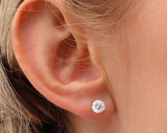 Modernmerch Cubic Zirconia Diamond Studs 2024 towncentervb