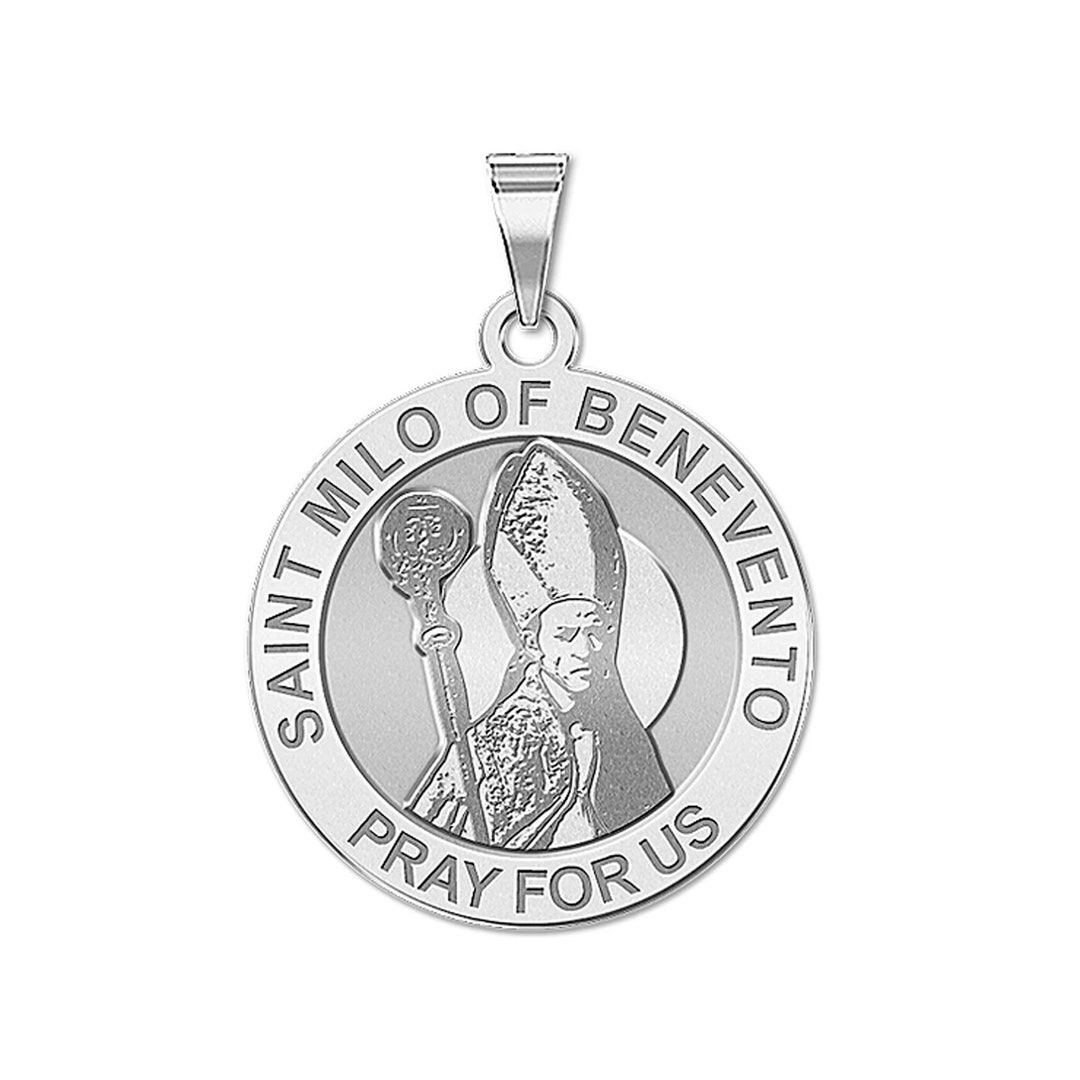 Saint Milo of Benevento Round Religious Medal Etsy