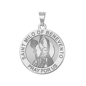 Saint Milo of Benevento Round Religious Medal