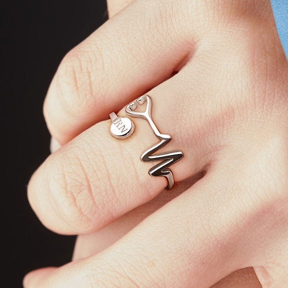 Anillo de enfermera con estetoscopio Etsy Espana