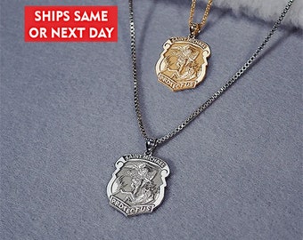 Saint Michael Police Badge Medal 