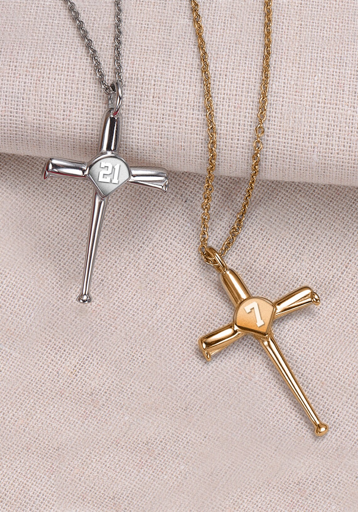 Baseball Cross Necklace Baseball Bat Cross Necklace Pendant Etsy