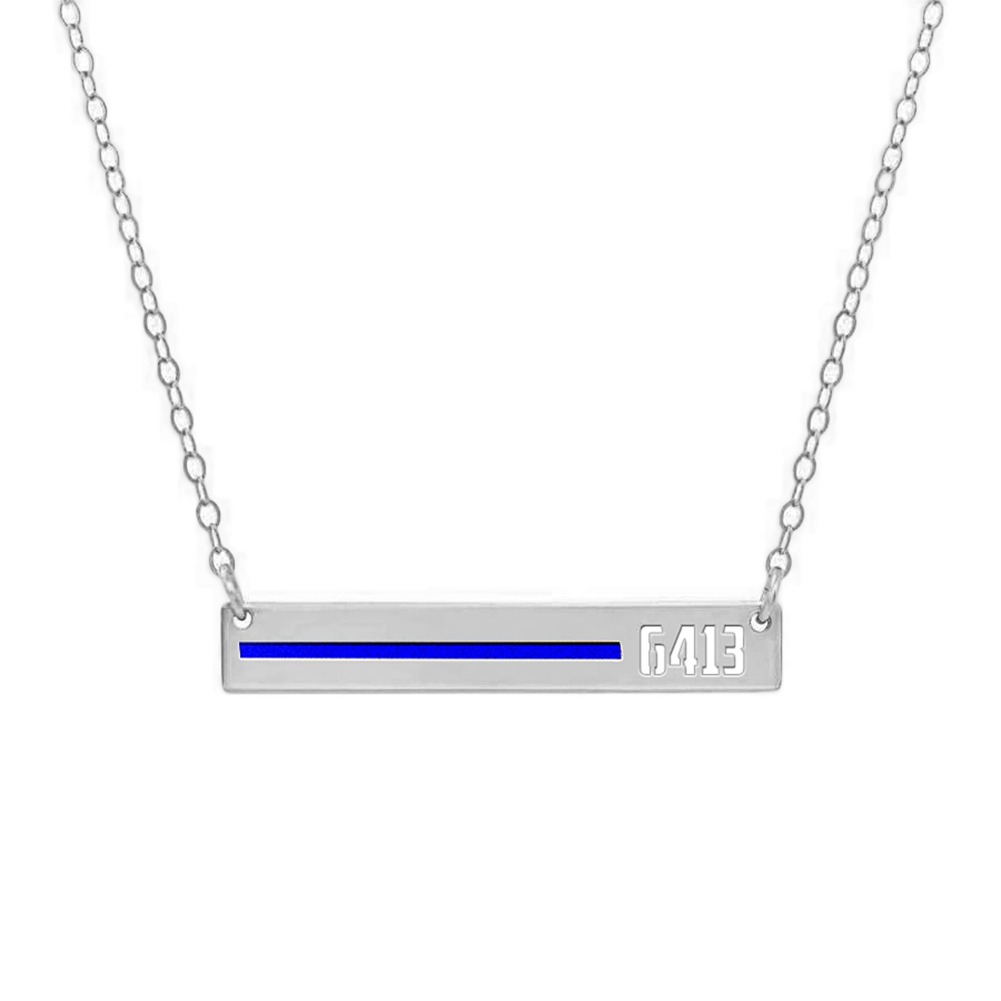 Thin blue line cross necklace best sale