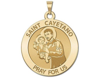 Saint Cayetano Round Religious Medal