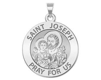 Saint Joseph Round Religious Medal "EXCLUSIVE"