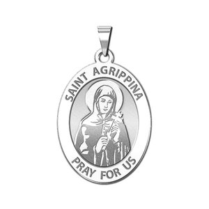 Saint Agrippina OVAL Religious Medal "EXCLUSIVE"