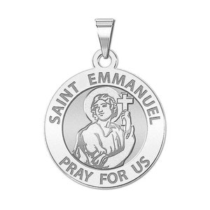 Saint Emmanuel Round Religious Medal
