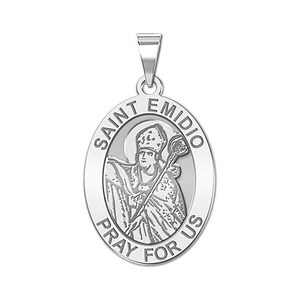 Ovale religiöse Medaille von Saint Emidi