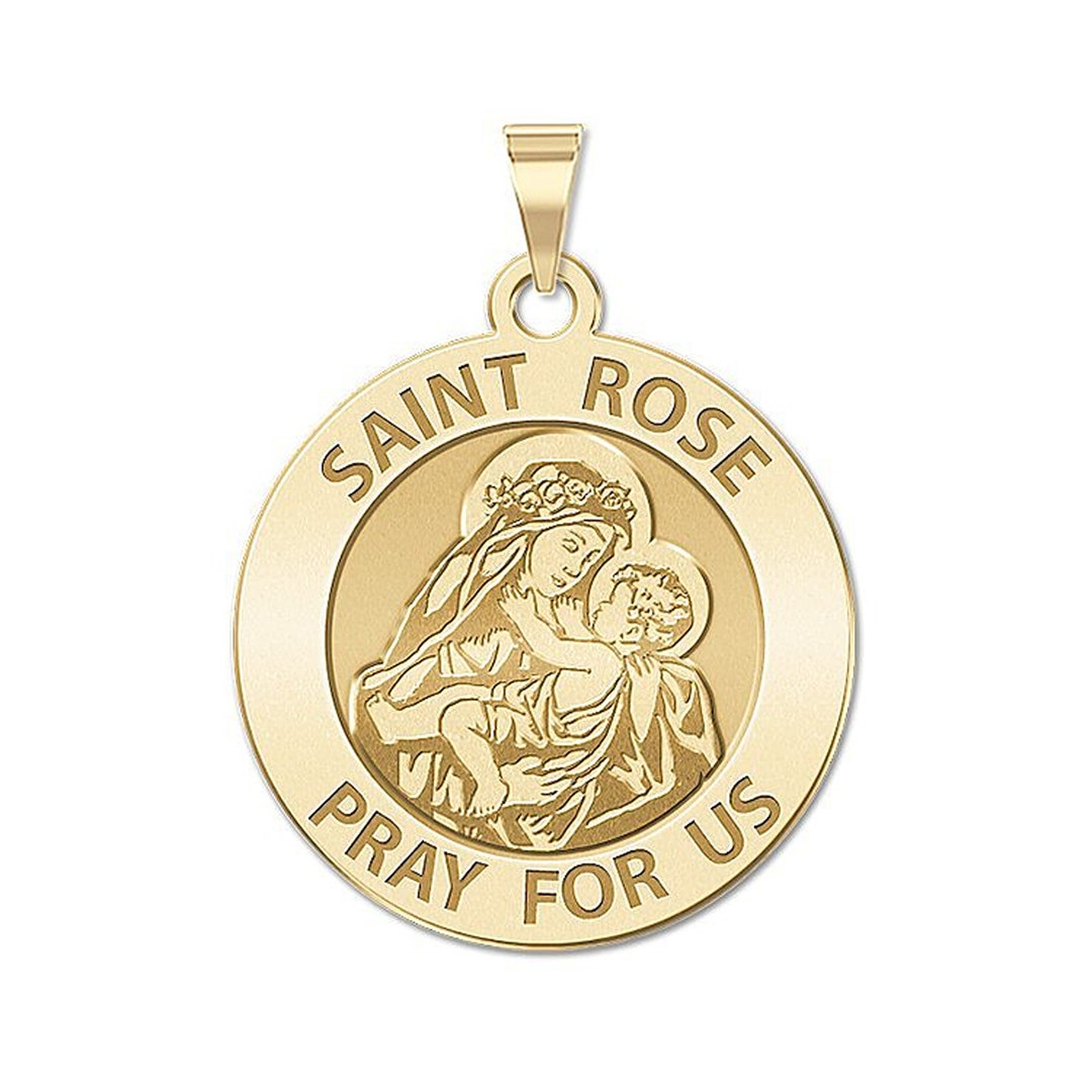 Saint Rose of Lima Religious Medal - Etsy