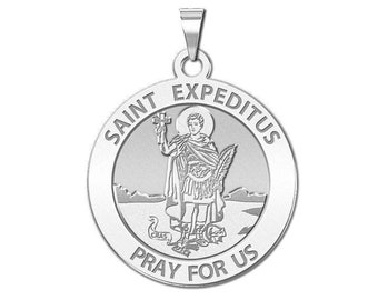 Saint Expeditus Round Religious Medal