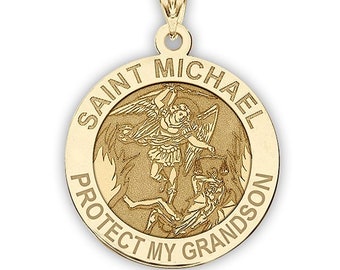 Saint Michael - Protect My Grandson - Religious Medal "EXCLUSIVE"
