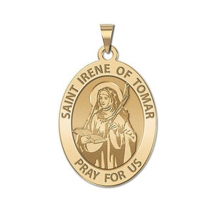 Saint Irene of Tomar OVAL Religious Medal