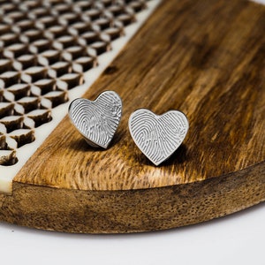 Fingerprint Earrings • Memorial Earring • Loved Ones Fingerprint Earring • Earrings from Fingerprints • Loved Ones Fingerprint Memorial Gift