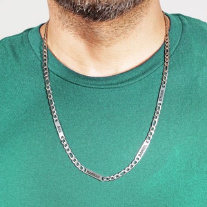 Collar de identificación para hombre, collares para hombre, collar de identificación personalizado para hombre, collar de identificación para hombre, joyería personalizada para hombre