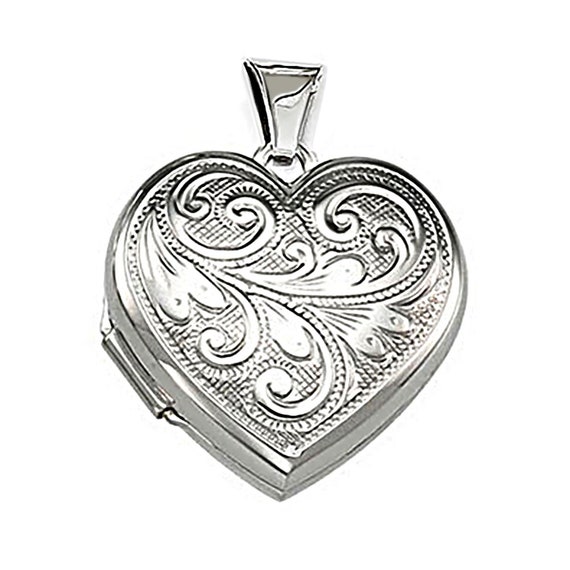thumbnail interactive-video image 1 of Personalized Heart Shaped Butterfly Photo Locket Necklace - 3/4 Inch, 18" Chain, Custom Engraved, Rose Gold Finish 1 of 6