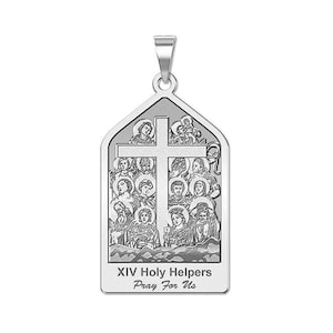 The 14 Holy Helpers Pentagon Shaped Religious Medal