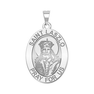 Saint Laszlo OVAL Religious Medal