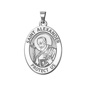 Heilige Alexander van Constantinopel OVALE religieuze medaille