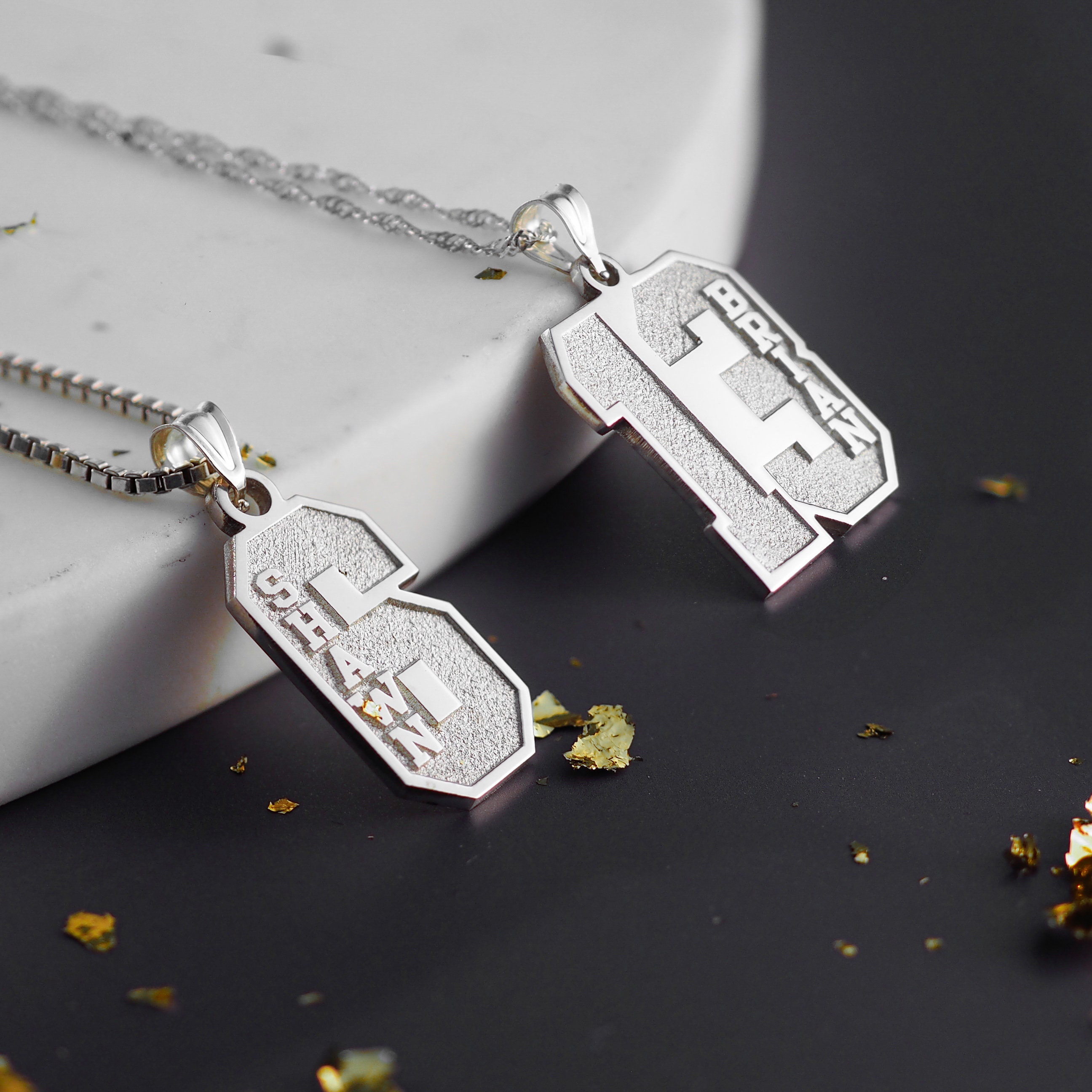 Number Necklace Pendant Custom Number Necklace Personalized Etsy