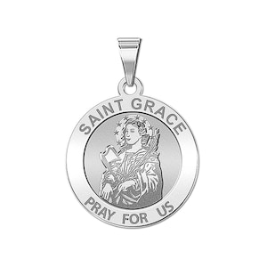 Saint Grace Religious Round Medal