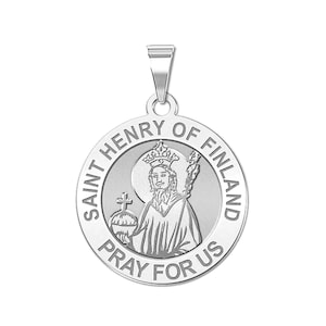 Médaille religieuse ronde de Saint Henri de Finlande