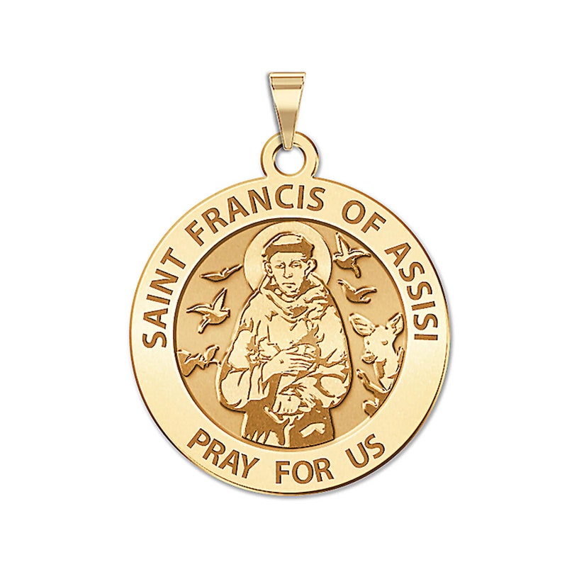 St Francis of Assisi Medal in Silver - Etsy