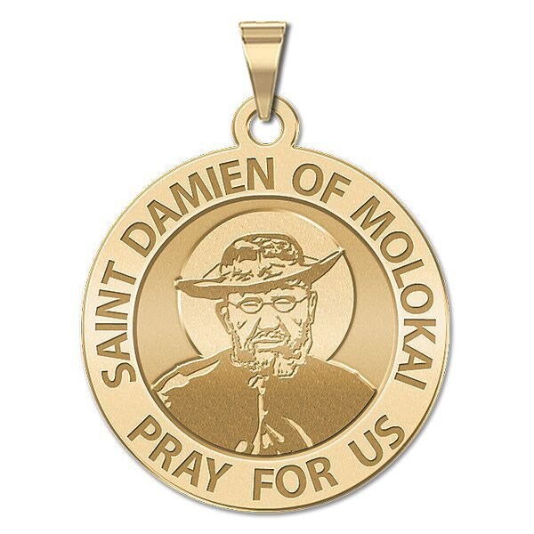 Saint Damien of Molokai Round Religious Medal - Etsy