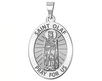 Saint Olaf of Norway Round Religious Medal