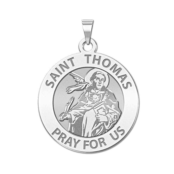 Saint Thomas Aquinas Round Religious Medal