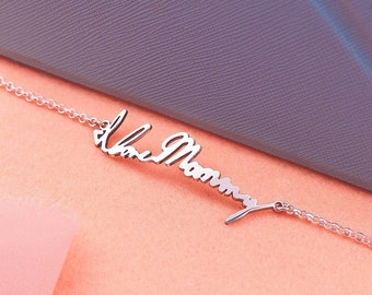 Handschriftarmband • Aangepaste echte handschriftsieraden • Signature-armband • Armband van handschrift • Handschrift in armband zetten