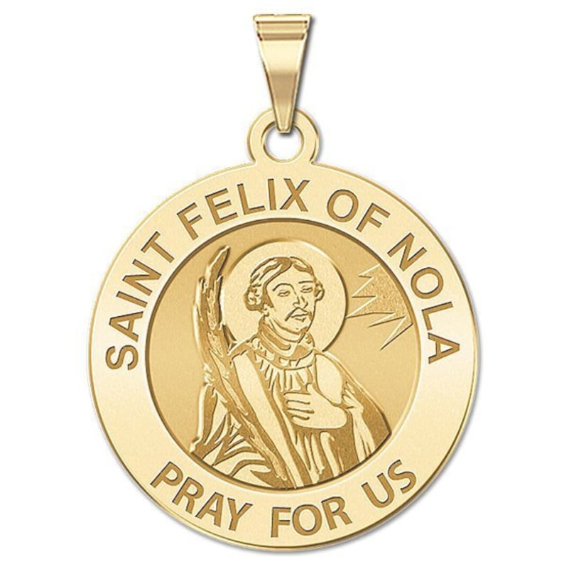 Saint Felix of Nola Round Religious Medal Etsy
