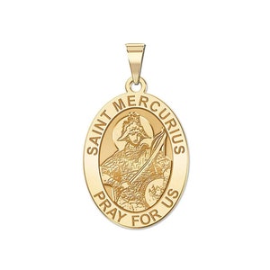 Saint Mercurius OVAL Religious Medal