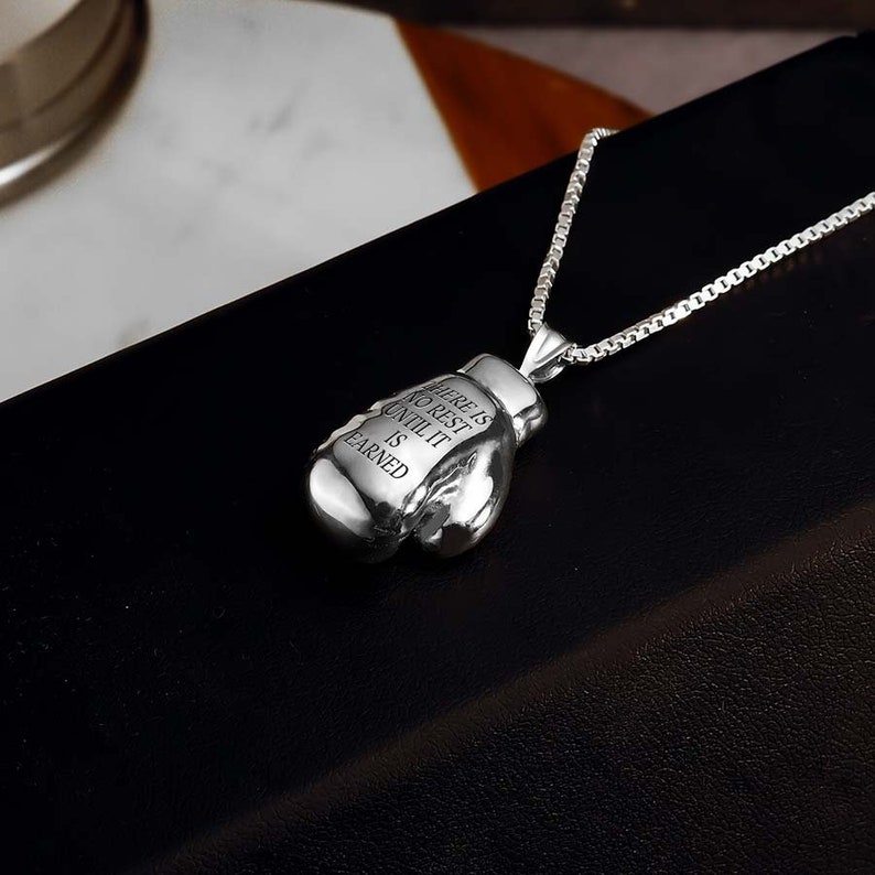 Boxing Glove Necklace Boxing Glove Necklace Personalized Boxing Glove Necklace Necklace for Boxers Custom Boxing Necklace
